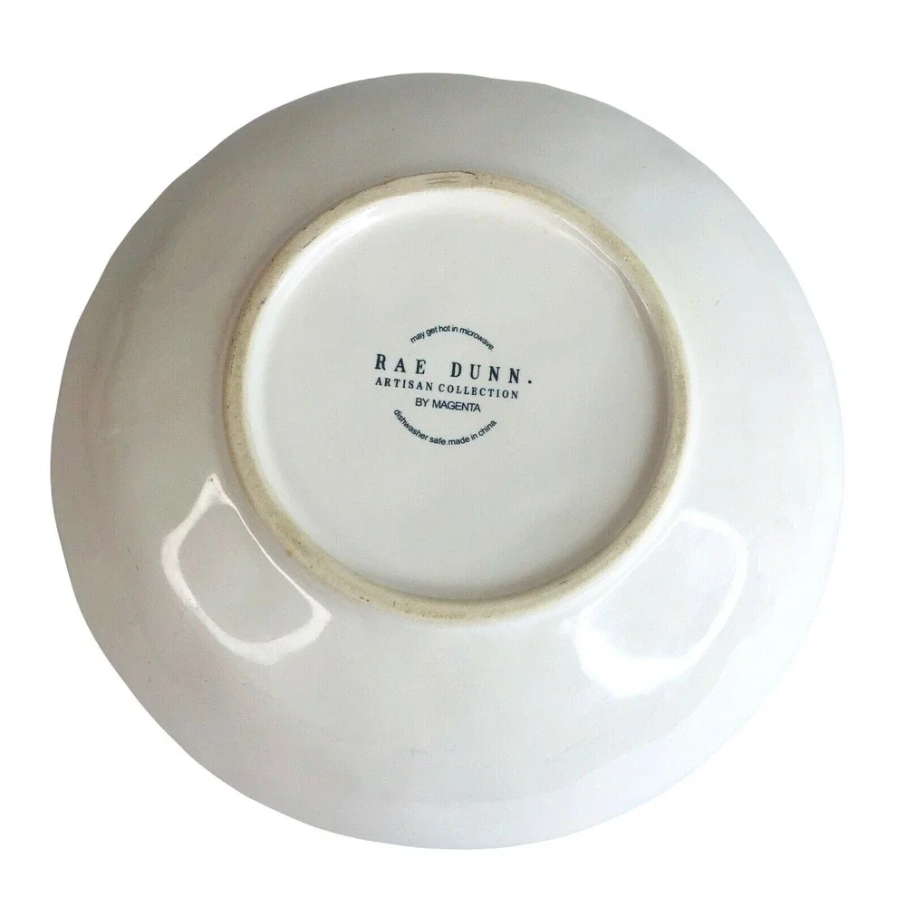 2 Rae Dunn YUM Pasta Bowls 8